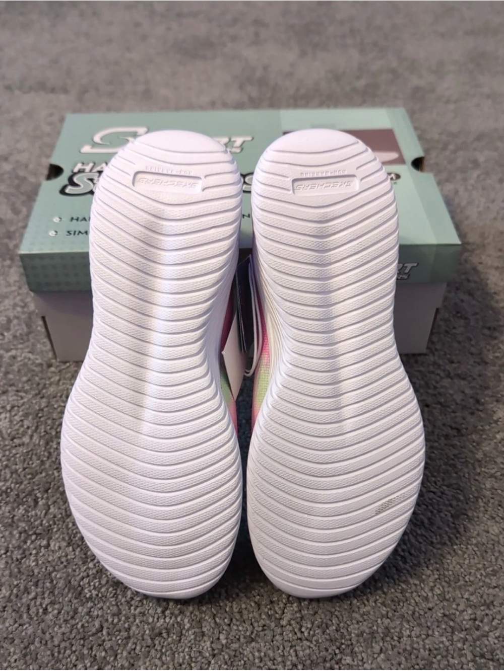 Skechers Pastel Tie-Dye Slip-On Sneakers in Pink, Mint & Lavender - Picture 7 of 8